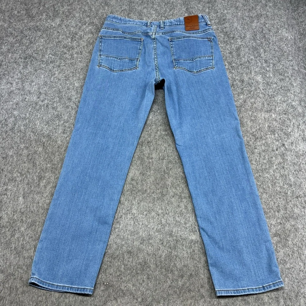 Tommy Bahama Jeans Mens 33x30 Blue Straight Stretch Denim Pants Medium Wash - Picture 2 of 16